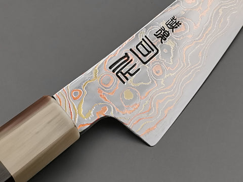 Tsukasa Hinoura Rainbow Damascus Petty 100mm