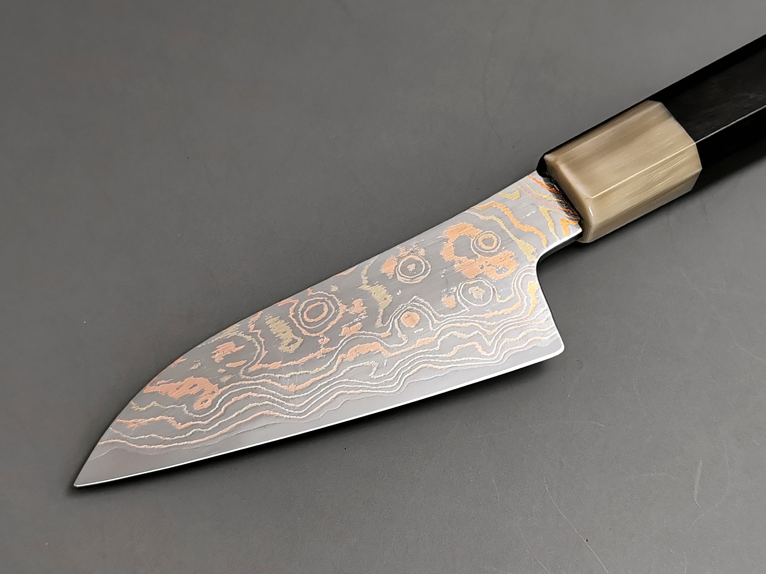 Tsukasa Hinoura Rainbow Damascus Petty 100mm – Cutting Edge Knives