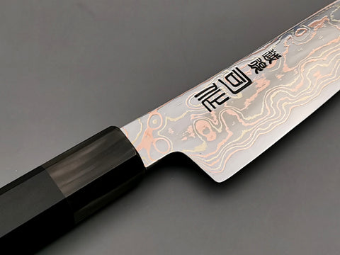 Tsukasa Hinoura Rainbow Damascus Petty 135mm