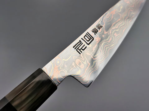 Tsukasa Hinoura Rainbow Damascus Petty 135mm