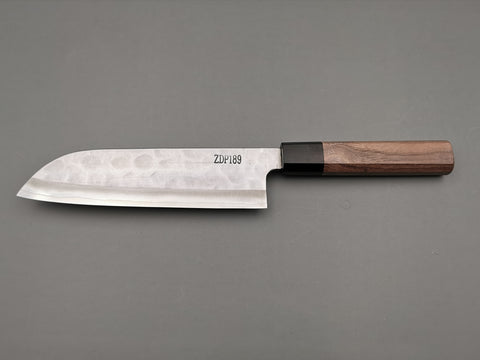 Yoshida Hamono ZDP-189 Silver Santoku - Cutting Edge Knives