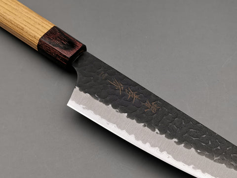 Sakai Takayuki Aogami Super Blue Kengata Santoku - Cutting Edge Knives