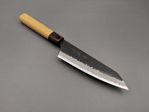 Sakai Takayuki Aogami Super Blue Kengata Santoku - Cutting Edge Knives