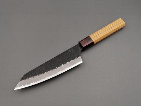 Sakai Takayuki Aogami Super Blue Kengata Santoku - Cutting Edge Knives