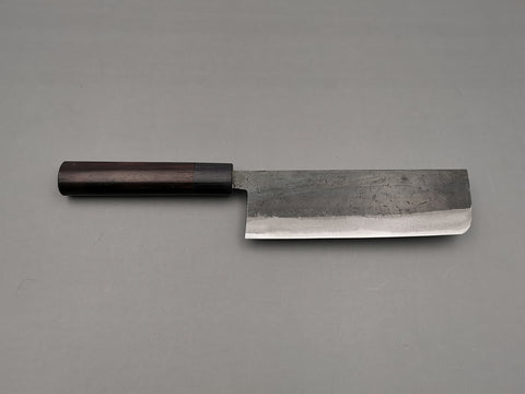 Tsutomu Kajiwara Blue #1 Kurouchi Nakiri - Cutting Edge Knives