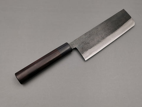 Tsutomu Kajiwara Blue #1 Kurouchi Nakiri - Cutting Edge Knives