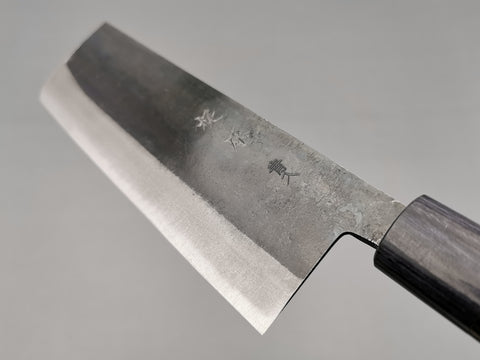 Tsutomu Kajiwara Blue #1 Kurouchi Nakiri - Cutting Edge Knives