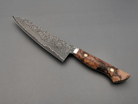 Shigeki Tanaka R2 Damascus Gyuto 210mm with Stabilised Maplewood Handle