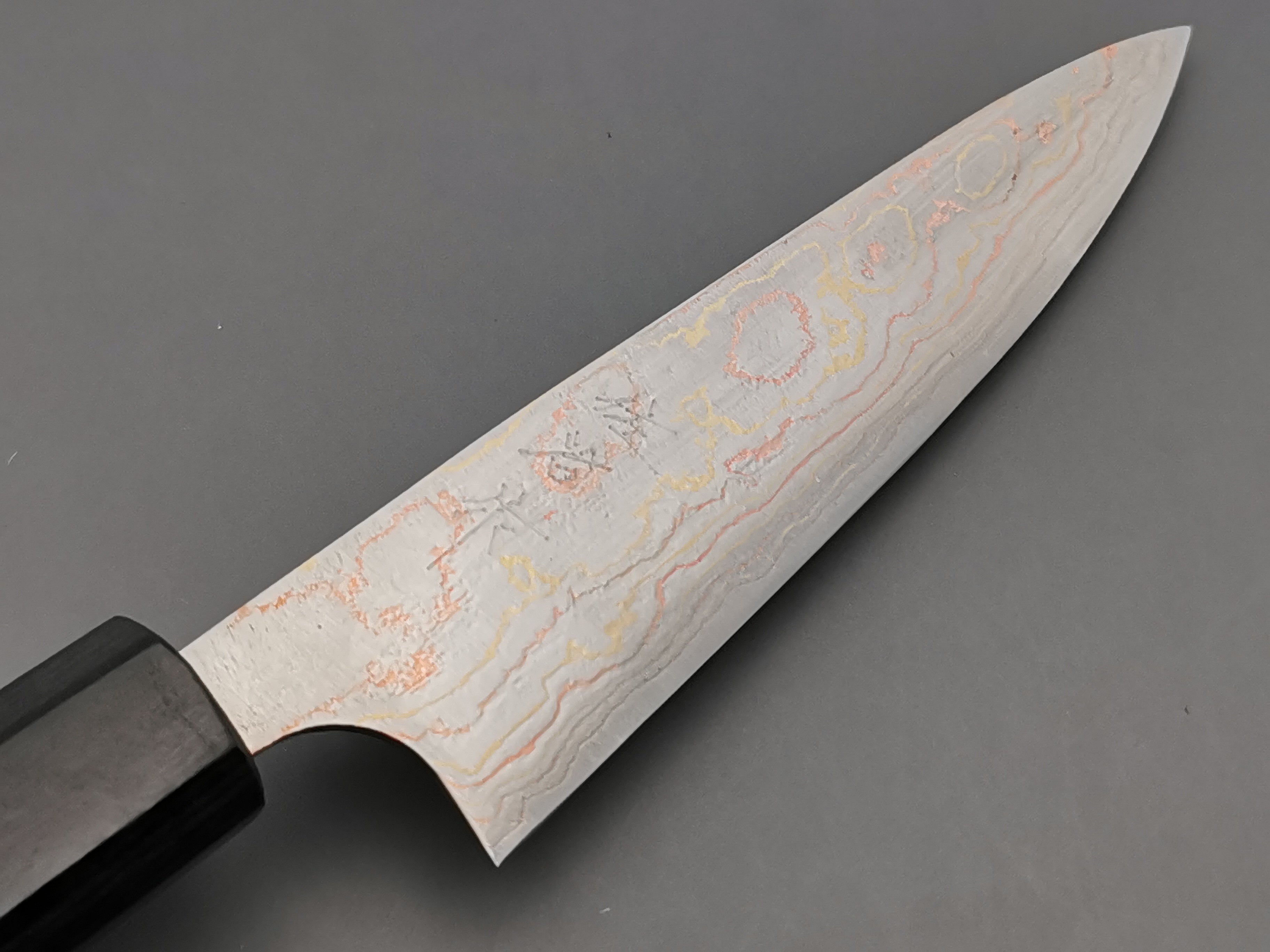 Takeshi Saji Rainbow Damascus Petty 135mm