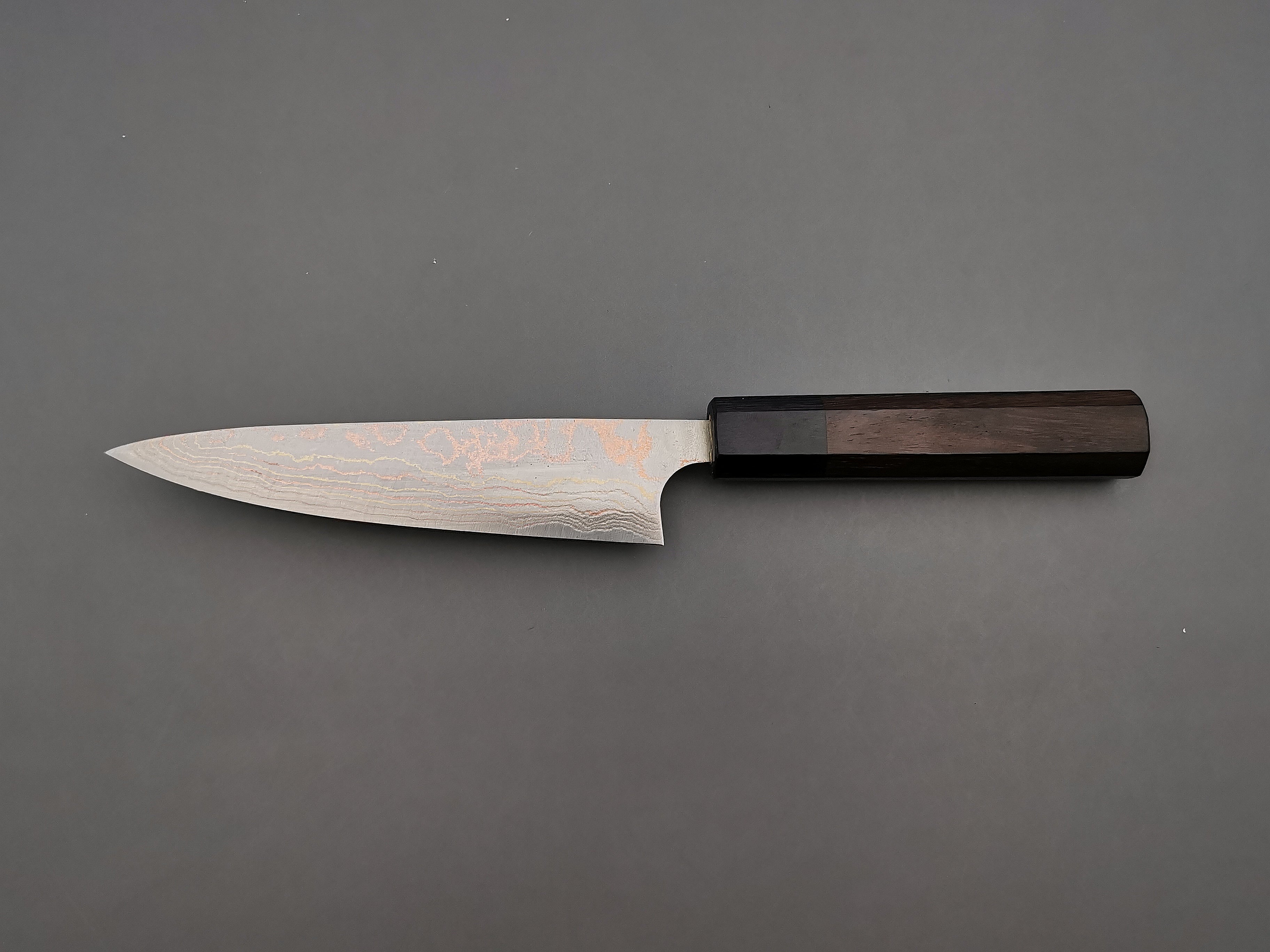 Takeshi Saji Rainbow Damascus Petty 135mm