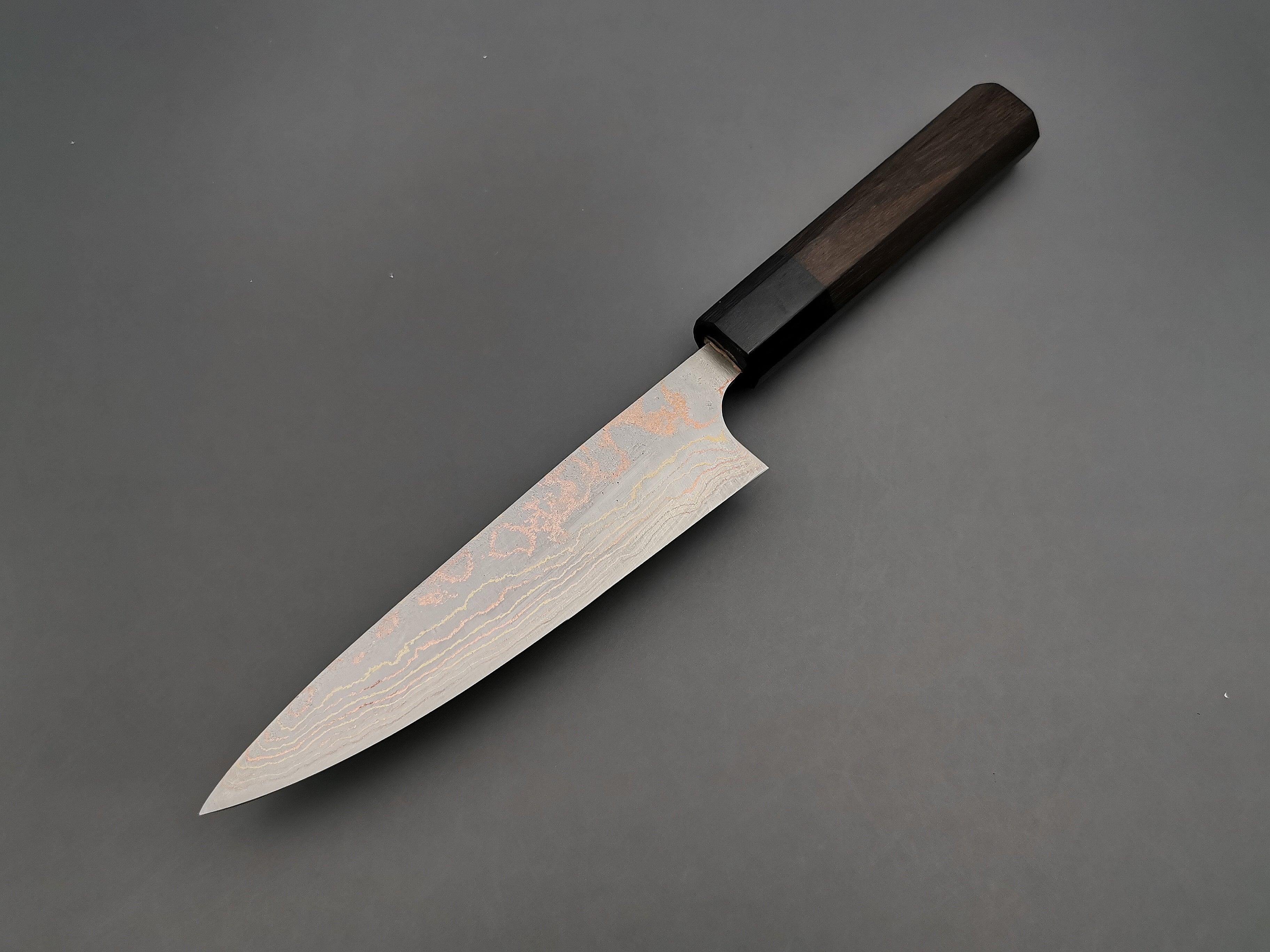 Takeshi Saji Rainbow Damascus Petty 135mm