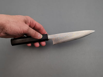 Takeshi Saji Rainbow Damascus Petty 135mm