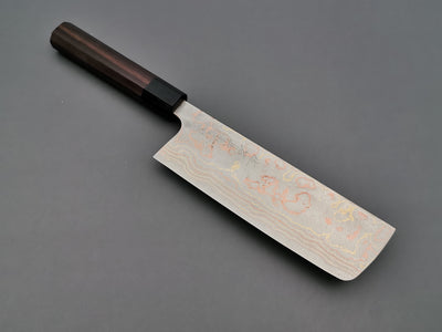 Takeshi Saji Rainbow Damascus Nakiri