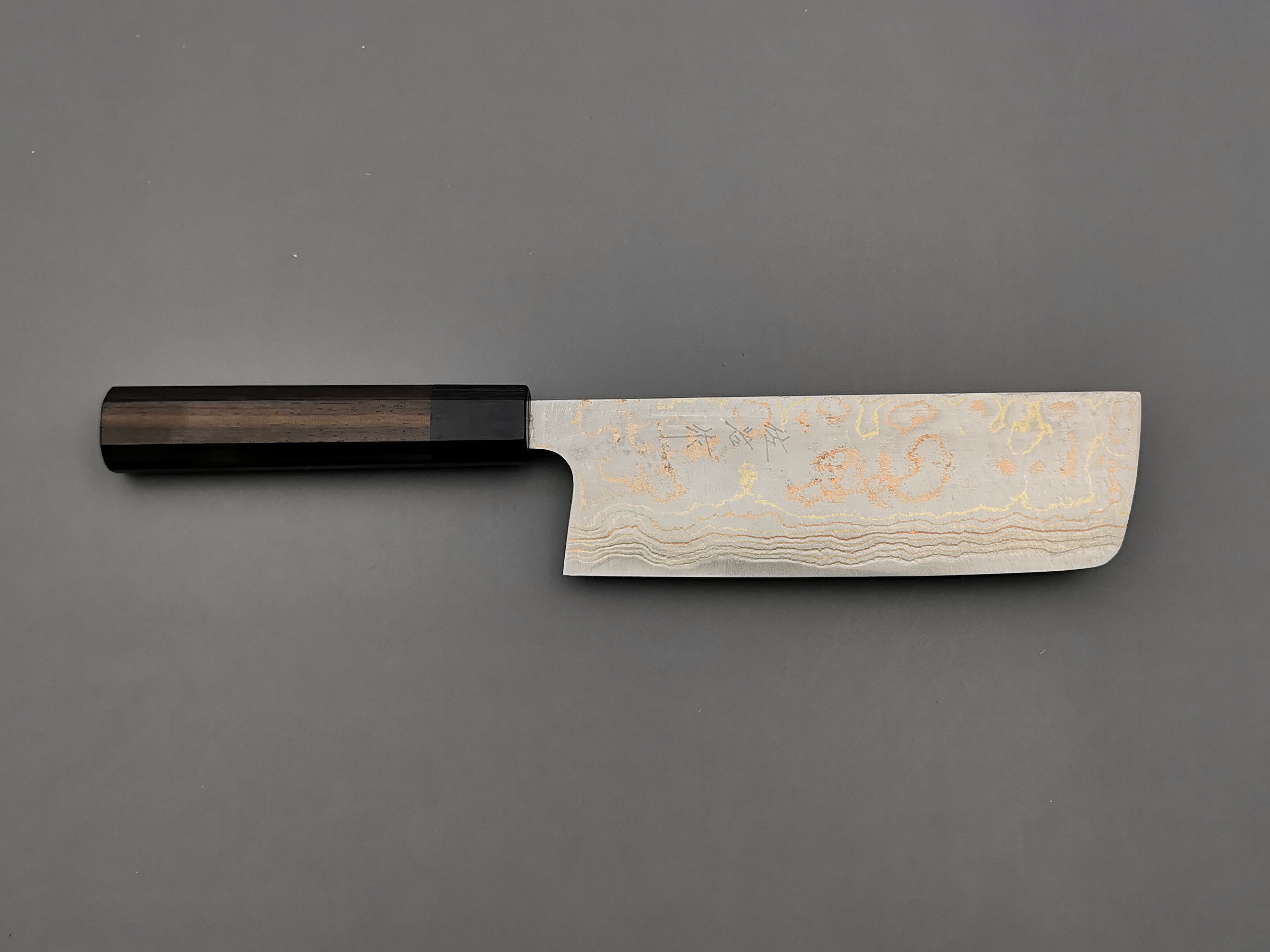 Takeshi Saji Rainbow Damascus Nakiri