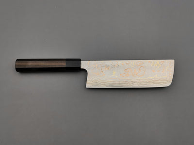 Takeshi Saji Rainbow Damascus Nakiri