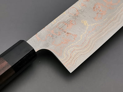 Takeshi Saji Rainbow Damascus Nakiri