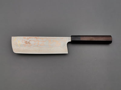 Takeshi Saji Rainbow Damascus Nakiri