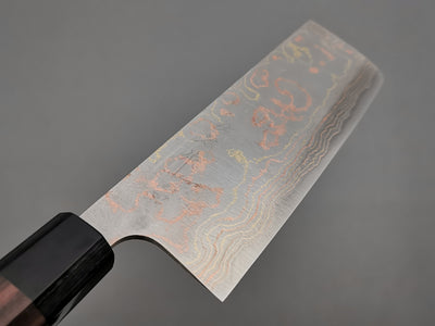 Takeshi Saji Rainbow Damascus Nakiri
