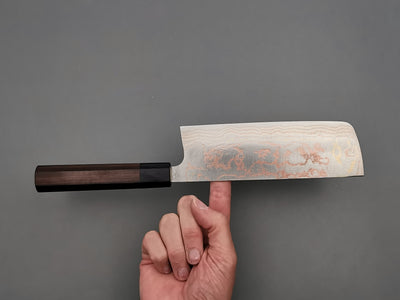 Takeshi Saji Rainbow Damascus Nakiri