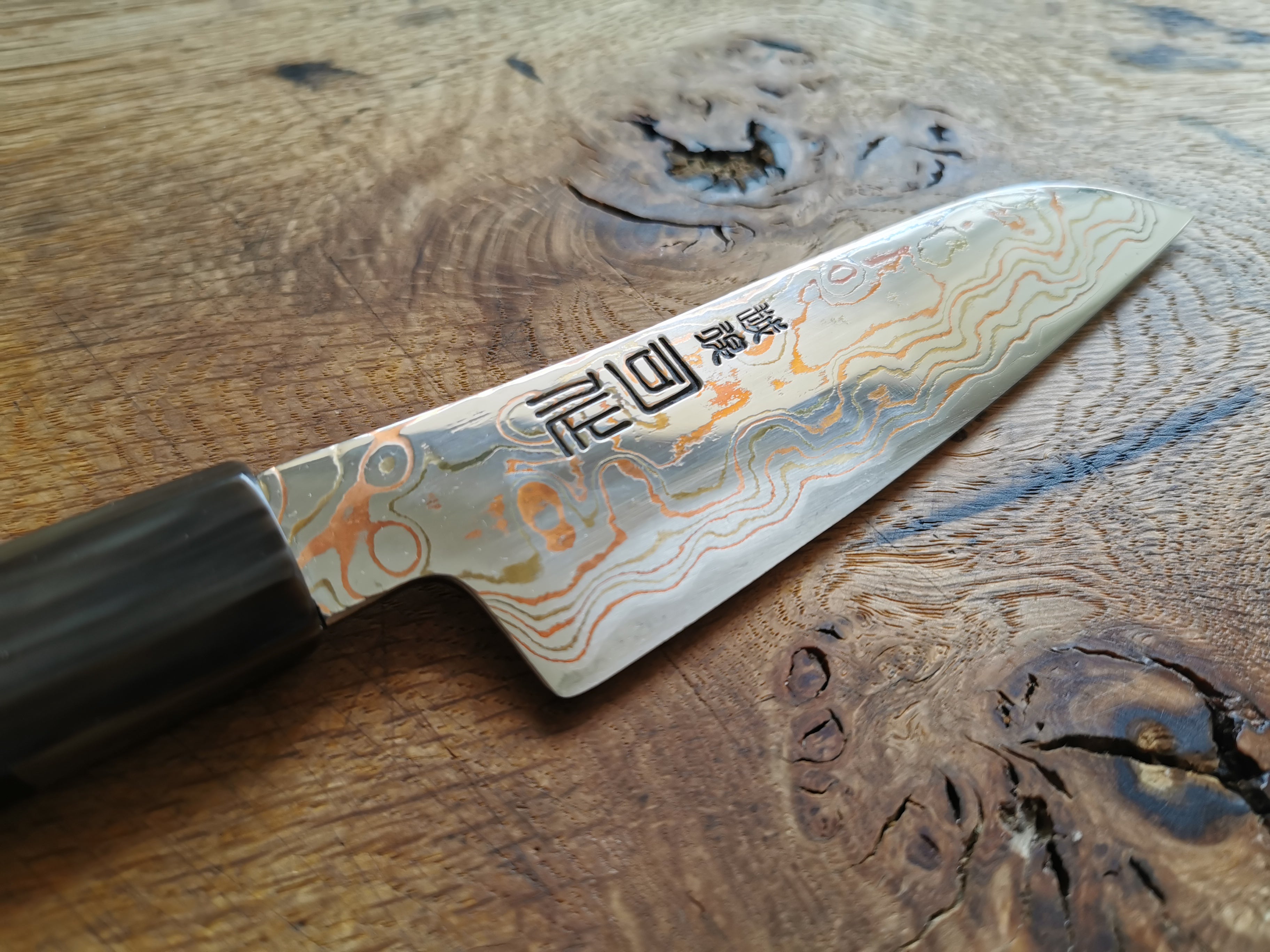 Tsukasa Hinoura Rainbow Damascus Petty 135mm – Cutting Edge Knives