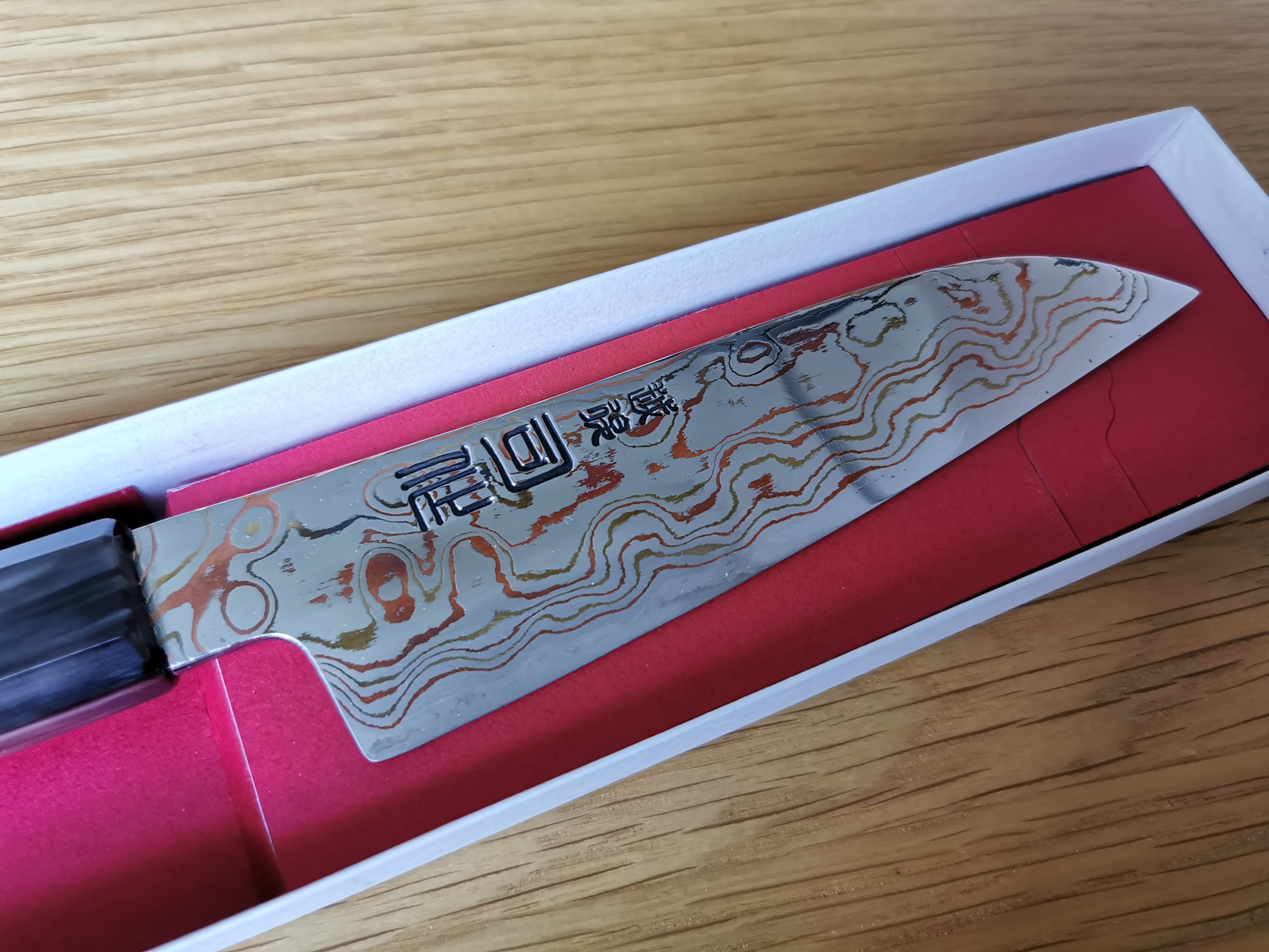 Tsukasa Hinoura Rainbow Damascus Petty 135mm