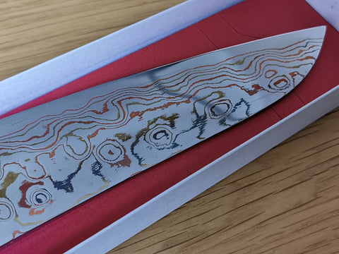 Tsukasa Hinoura Rainbow Damascus Petty 135mm