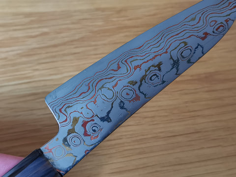 Tsukasa Hinoura Rainbow Damascus Petty 135mm