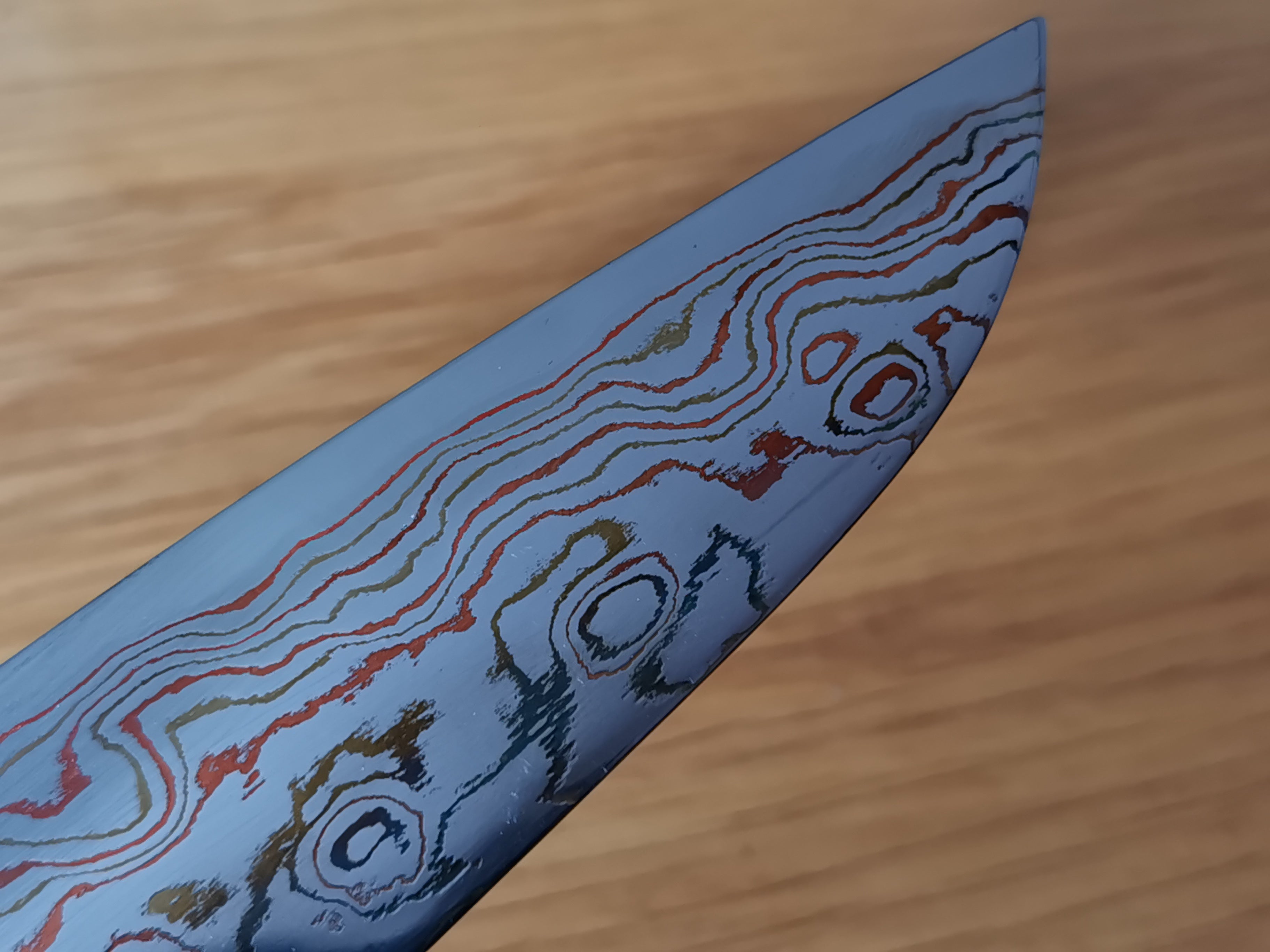 Tsukasa Hinoura Rainbow Damascus Petty 135mm – Cutting Edge Knives