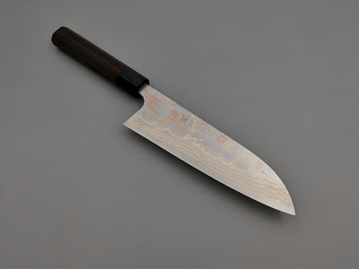 Takeshi Saji Rainbow Damascus Santoku