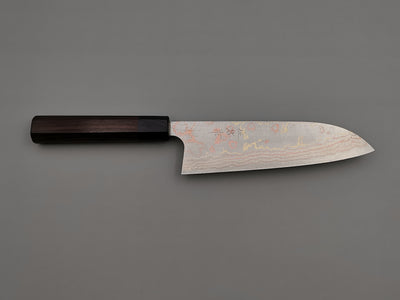 Takeshi Saji Rainbow Damascus Santoku