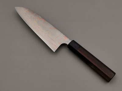 Takeshi Saji Rainbow Damascus Santoku