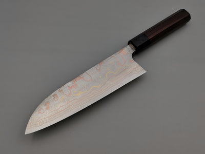 Takeshi Saji Rainbow Damascus Santoku
