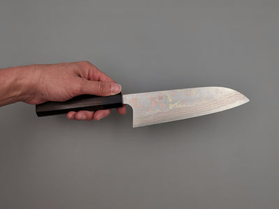 Takeshi Saji Rainbow Damascus Santoku