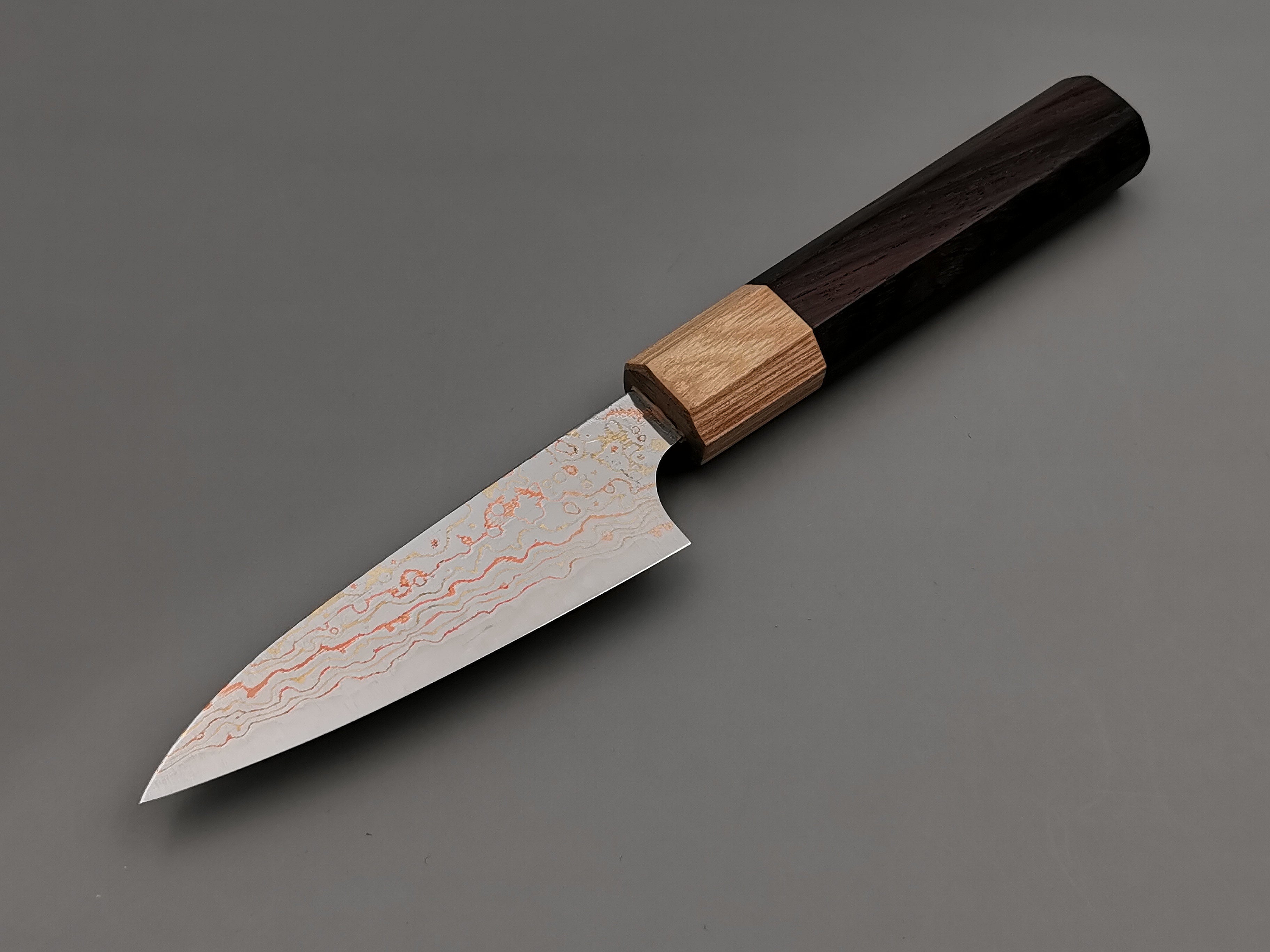 Takeshi Saji VG10 Rainbow Damascus Petty 90mm