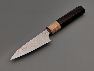Takeshi Saji VG10 Rainbow Damascus Petty 90mm