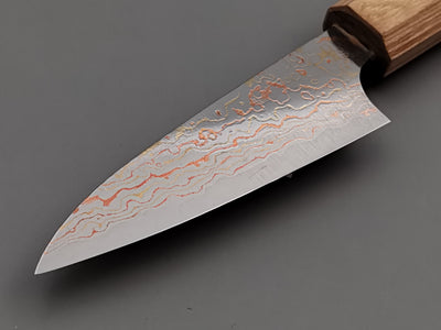 Takeshi Saji VG10 Rainbow Damascus Petty 90mm