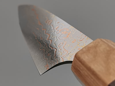 Takeshi Saji VG10 Rainbow Damascus Petty 90mm
