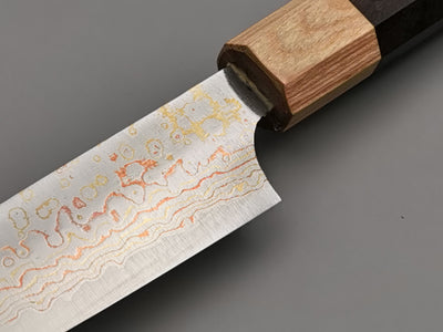 Takeshi Saji VG10 Rainbow Damascus Petty 130mm