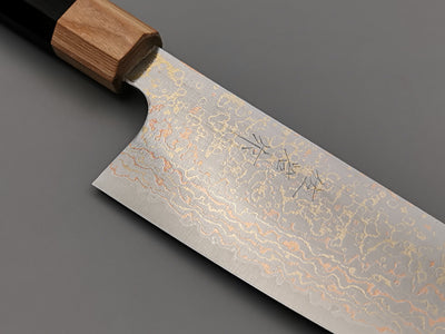 Takeshi Saji VG10 Rainbow Damascus Santoku