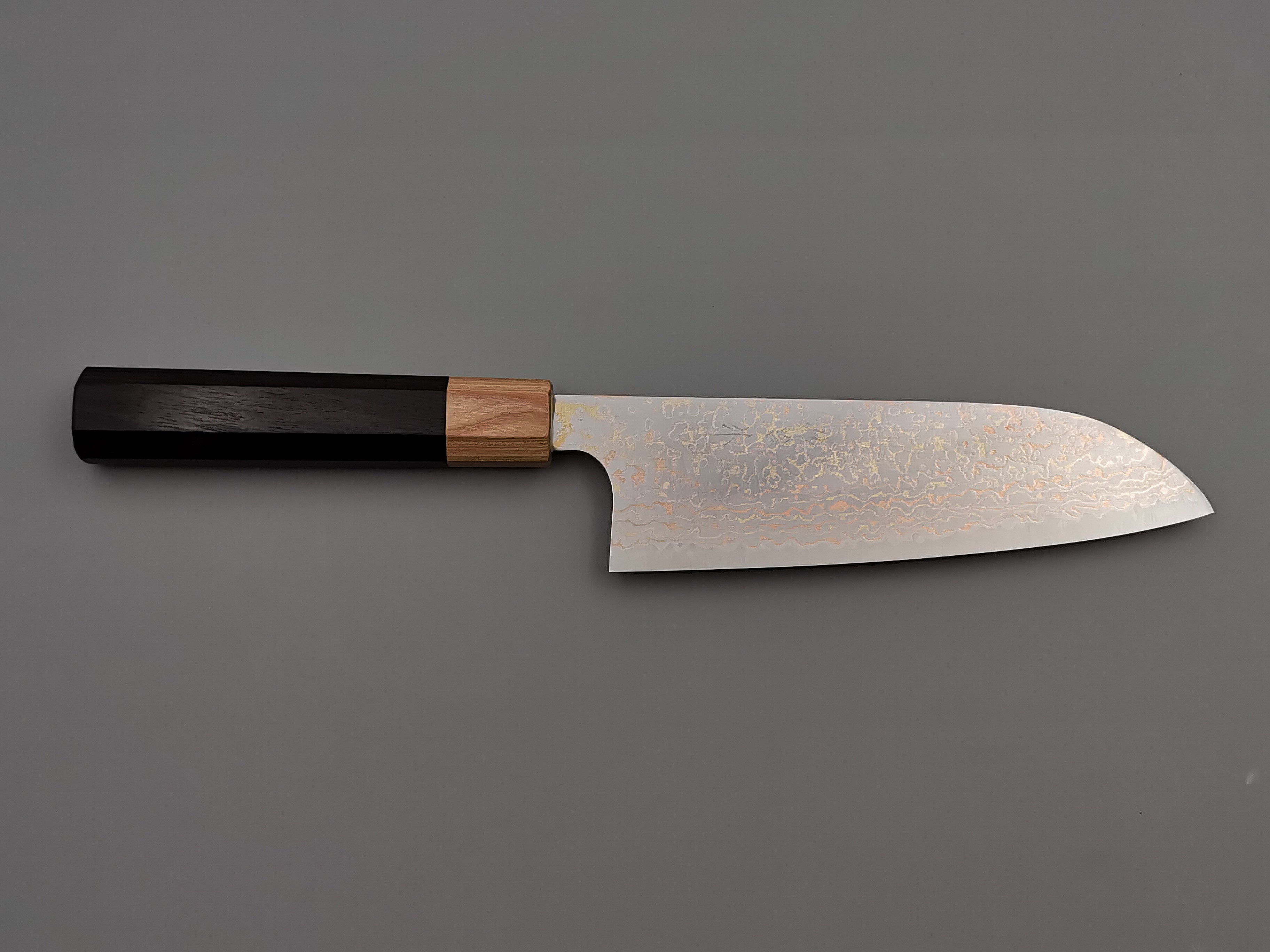 Takeshi Saji VG10 Rainbow Damascus Santoku