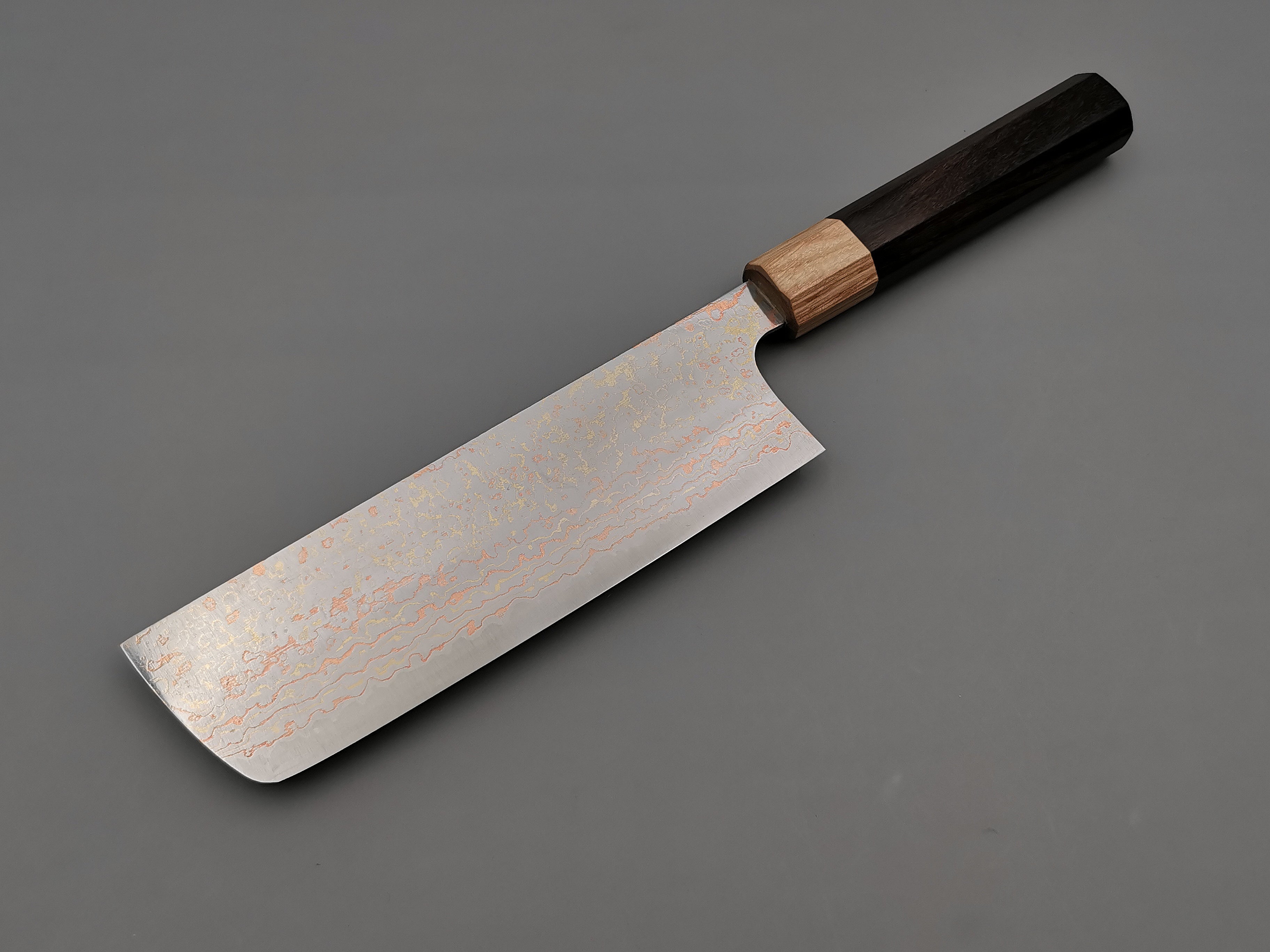 Takeshi Saji VG10 Rainbow Damascus Nakiri