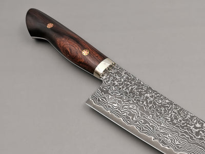 Shigeki Tanaka R2 Damascus Gyuto 240mm with Stabilised Maplewood Handle