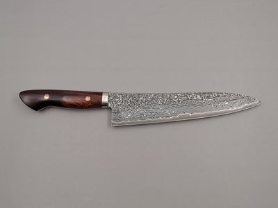 Shigeki Tanaka R2 Damascus Gyuto 240mm with Stabilised Maplewood Handle