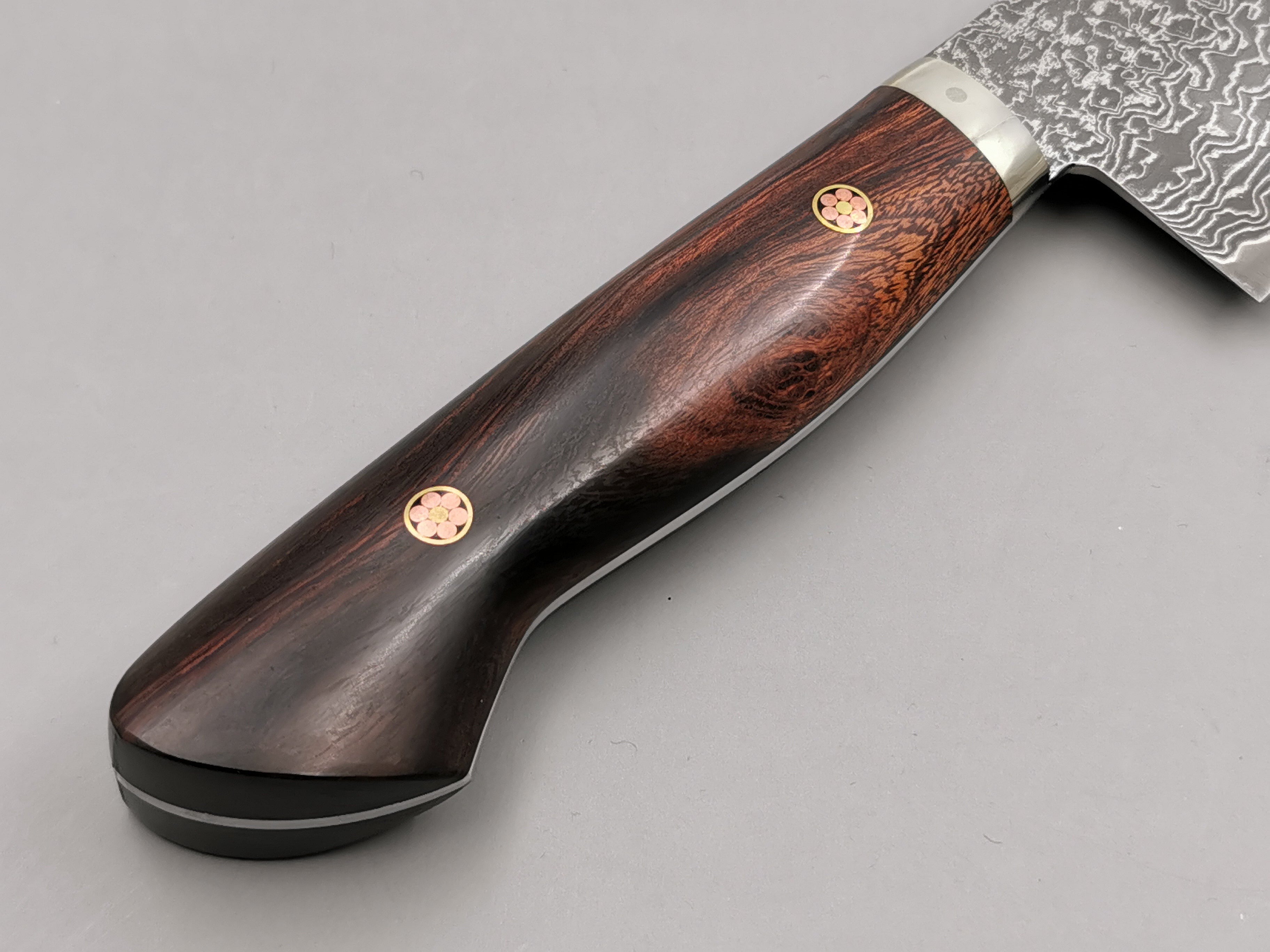 Shigeki Tanaka R2 Damascus Gyuto 240mm with Stabilised Maplewood Handle