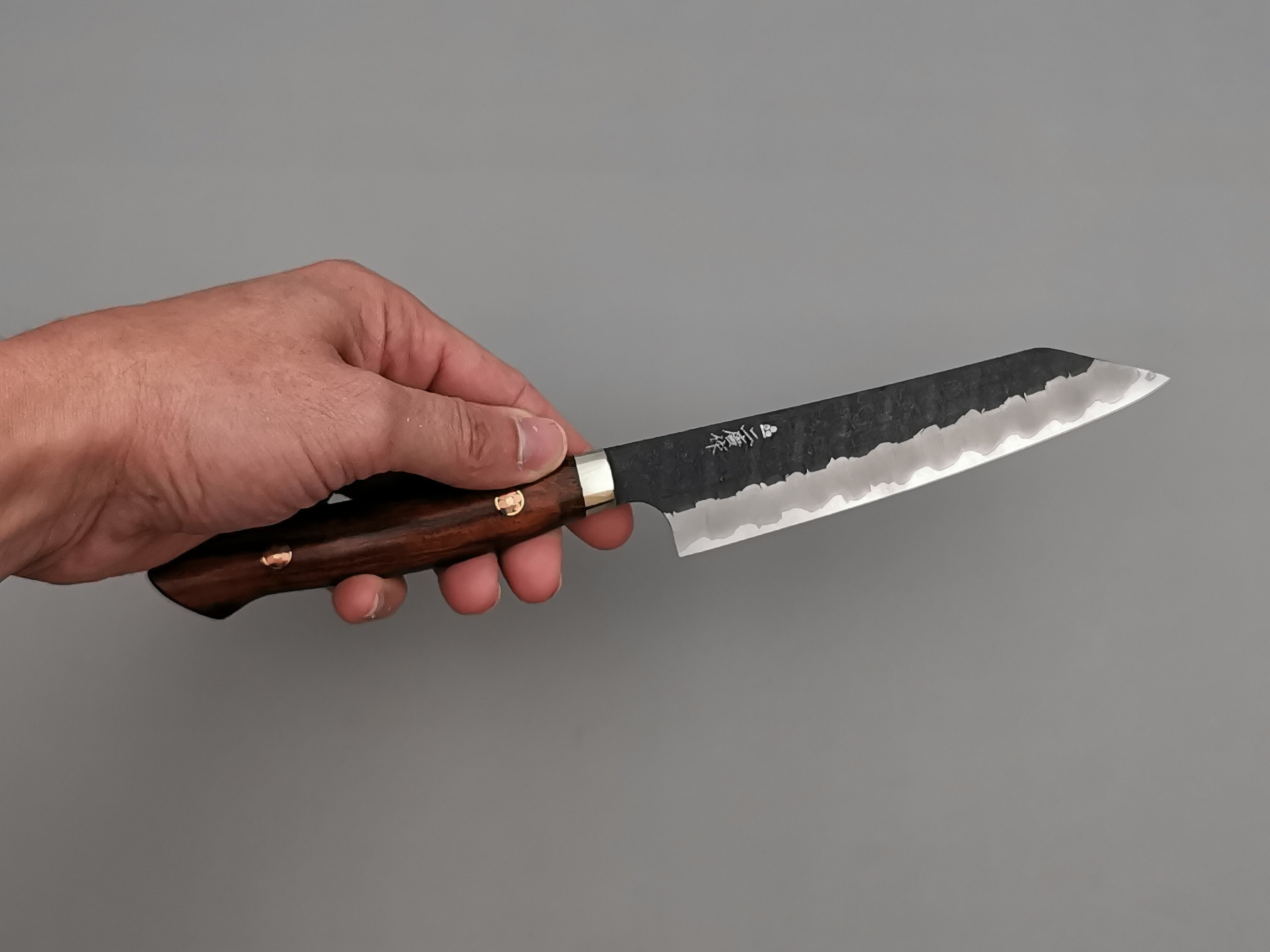 Nigara Hamono SG2 Kurouchi Tsuchime Kiritsuke Petty 150mm with ironwood handle