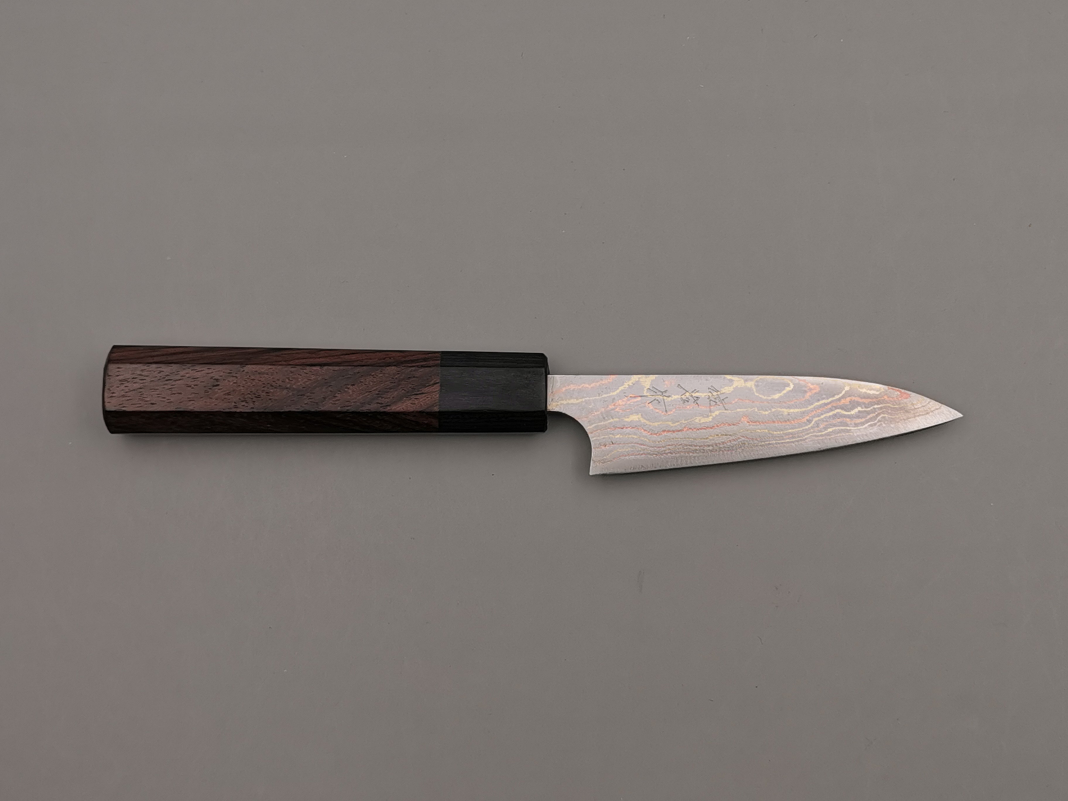 Takeshi Saji Rainbow Damascus Petty 90mm