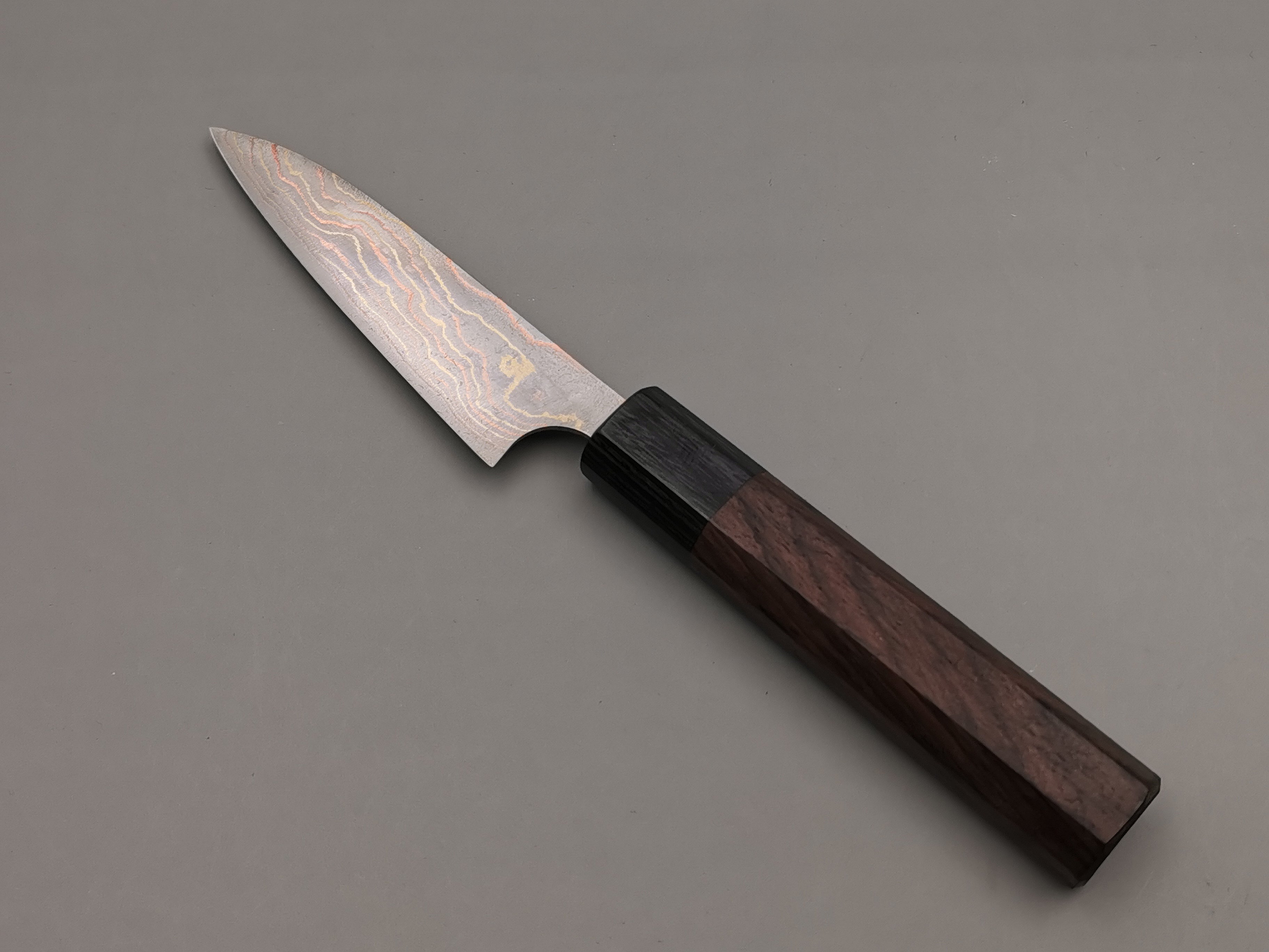 Takeshi Saji Rainbow Damascus Petty 90mm