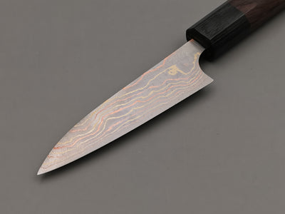 Takeshi Saji Rainbow Damascus Petty 90mm