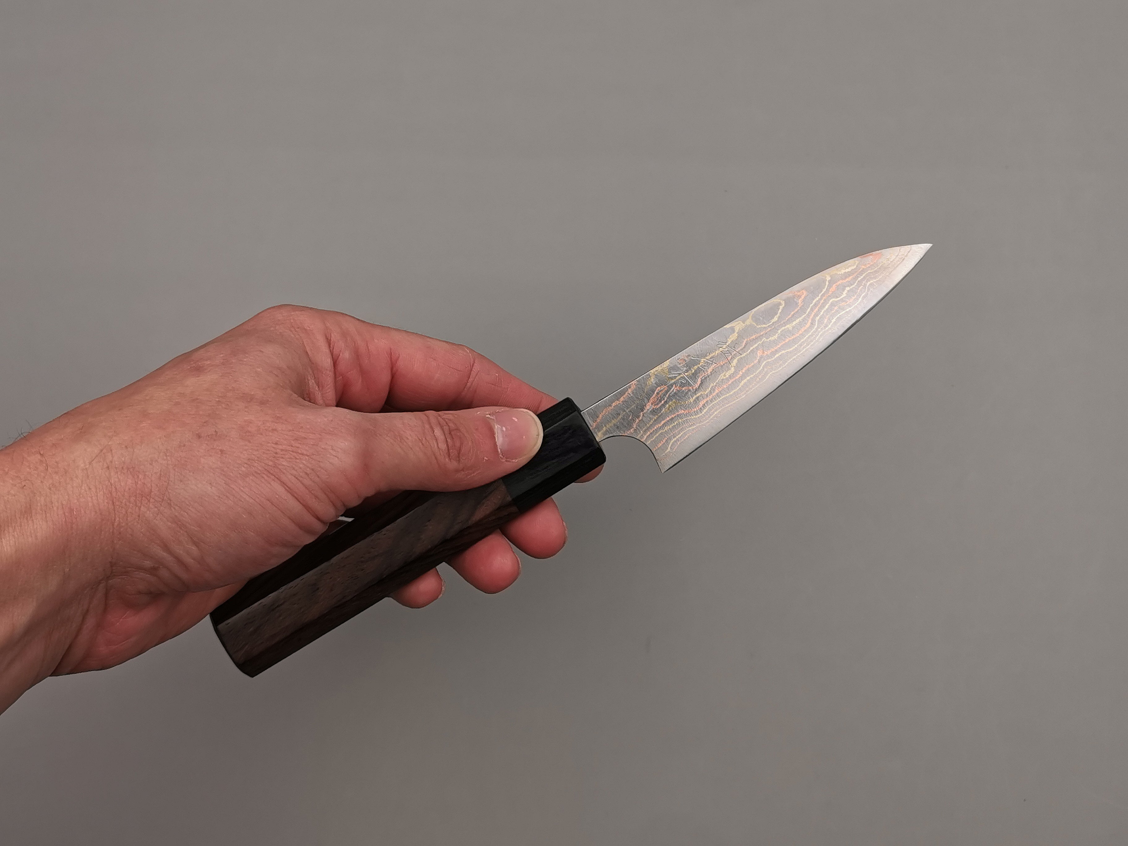 Takeshi Saji Rainbow Damascus Petty 90mm