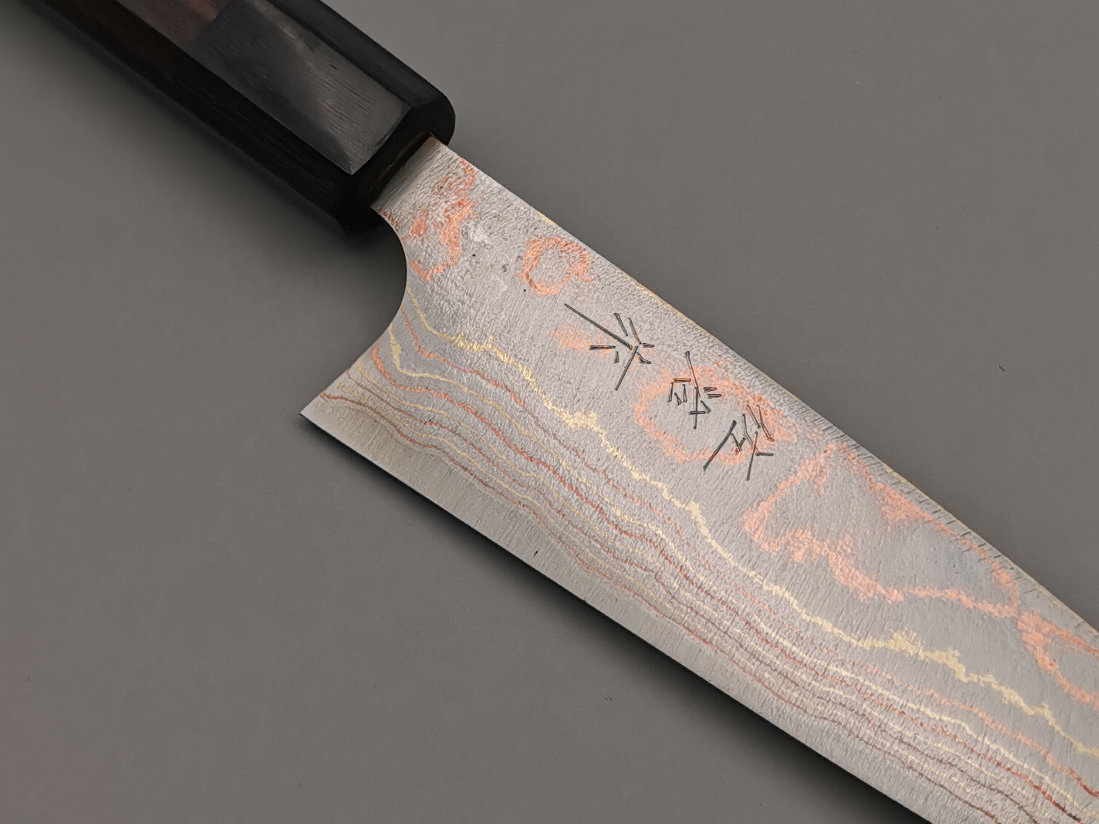 Takeshi Saji Rainbow Damascus Petty 150mm